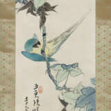 Chinesisches Rollbild - Papagei am belaubten Ast, … - photo 1