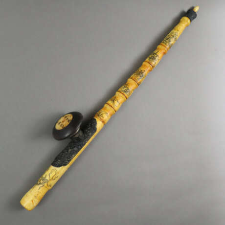 Opiumpfeife - China, Knochen / Holz, gedrechselt, … - photo 1