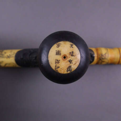 Opiumpfeife - China, Knochen / Holz, gedrechselt, … - photo 2