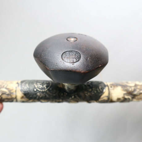 Große Opiumpfeife - China, nach 1900, Bein / Holz,… - photo 3