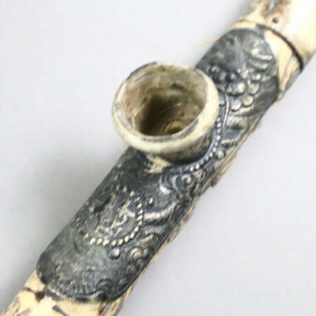 Große Opiumpfeife - China, nach 1900, Bein / Holz,… - photo 4