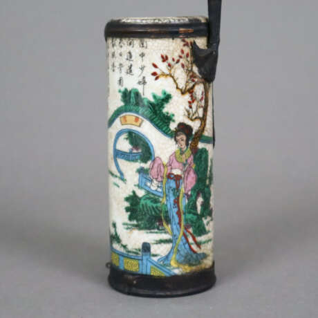 Fünf zylindrische Opiumpfeifen - China, Keramik mi… - photo 8