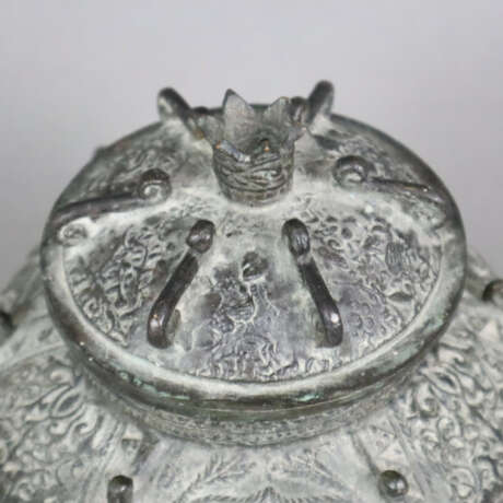 Deckelvase - tibetochinesisch, Metall bronziert, B… - photo 2