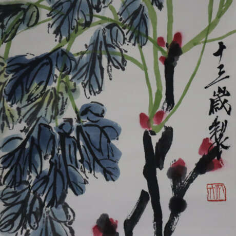 Chinesisches Rollbild nach Qi Baishi (1864-1957) -… - photo 6
