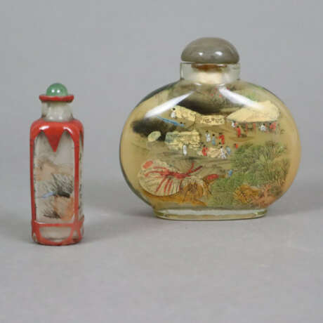 Zwei Snuffbottles mit Innenwandmalerei - China, 1x… - photo 2