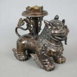 Figürlicher Leuchter - Nepal/Tibet, Gelbbronze, br… - photo 1
