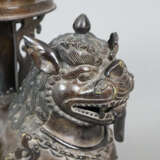 Figürlicher Leuchter - Nepal/Tibet, Gelbbronze, br… - photo 2