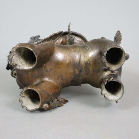 Figürlicher Leuchter - Nepal/Tibet, Gelbbronze, br… - photo 8