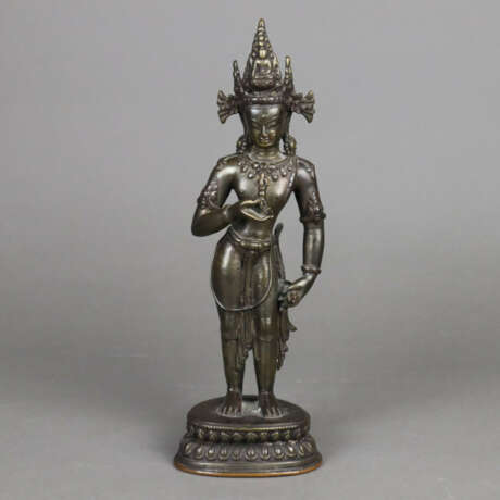 Seltener stehender Vajrasattva - Bronze, der Bodhi… - фото 1