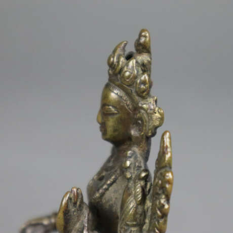 Grüne Tara (Shyama Tara) - kleine Bronze, auf dopp… - Foto 3