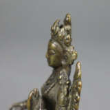 Grüne Tara (Shyama Tara) - kleine Bronze, auf dopp… - Foto 3
