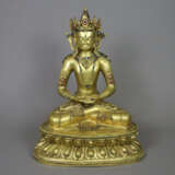 Buddha Amitayus - sinotibetisch, Kupferlegierung, … - photo 1