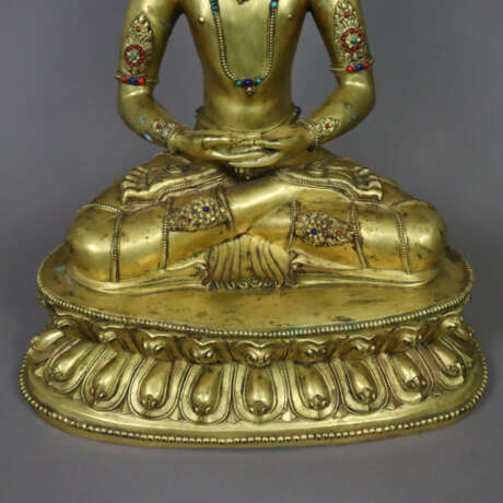 Buddha Amitayus - sinotibetisch, Kupferlegierung, … - photo 12
