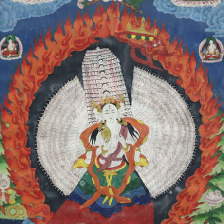 Thangka der Ushnisha-Sitatapatra - Tibet frühes 20… - Foto 5