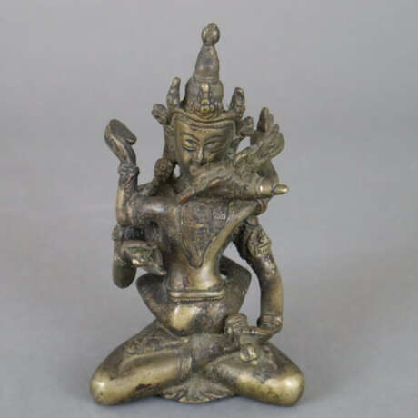 Vajrasattva in yab-yum - sinotibetisch, Bronzelegi… - photo 1