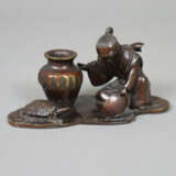 Miniatur-Figurengruppe - Japan, Bronzelegierung, d… - фото 1