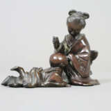 Miniatur-Figurengruppe - Japan, Bronze, dunkelbrau… - фото 1