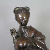 Miniatur-Figurengruppe - Japan, Bronze, dunkelbrau… - фото 2