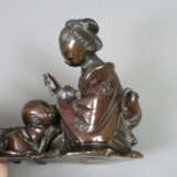 Miniatur-Figurengruppe - Japan, Bronze, dunkelbrau… - фото 5