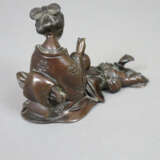 Miniatur-Figurengruppe - Japan, Bronze, dunkelbrau… - фото 6