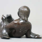 Miniatur-Figurengruppe - Japan, Bronze, dunkelbrau… - Foto 5