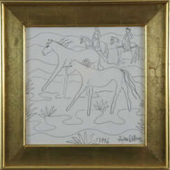 Ben Salem, Aly (1910-2001) - Zwei Reiter mit Wildp…