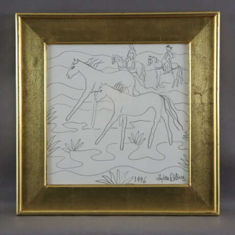 Ben Salem, Aly (1910-2001) - Zwei Reiter mit Wildp… - Foto 5