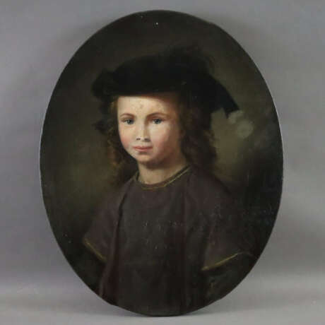 Bildnismaler 18.Jh.- Halbportrait eines Knaben mit… - фото 6