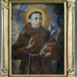 Hl. Antonius von Padua - polychrome Hinterglasmale… - Foto 2