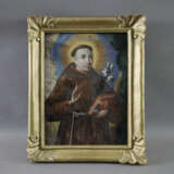 Hl. Antonius von Padua - polychrome Hinterglasmale… - Foto 7