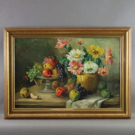 Anker, v. L. - Stillleben mit Blumenstrauß und Obs… - Foto 9