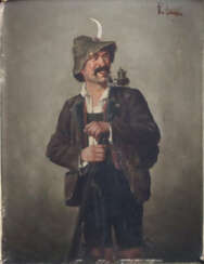 Luigi, P. -20.Jh.- Jäger in Tracht mit Pfeife, ver…