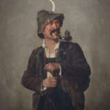 Luigi, P. -20.Jh.- Jäger in Tracht mit Pfeife, ver… - photo 2
