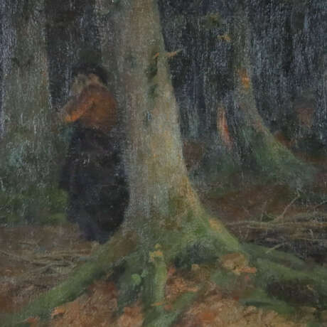 Rüger, H. Otto (XIX-XX) - Trauernde im Herbstwald,… - фото 4