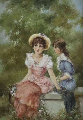 Sarto, Lucia (*1950) - Zwei junge Frauen im Garten… - фото 1