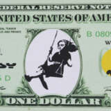 Banksy - "Dismal 1 Dollar Canvas" mit "Swing Girl"… - Foto 1