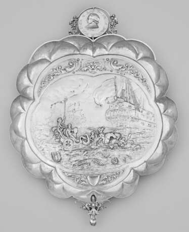 Monumentale Historismus-Weinprobierschale Silber. … - photo 1