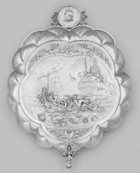 Monumentale Historismus-Weinprobierschale Silber. …