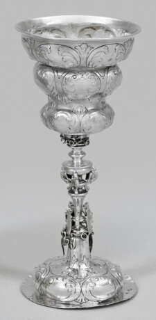 Akeleipokal im Barock-Stil Silber. Aufgewölbter, m… - photo 1