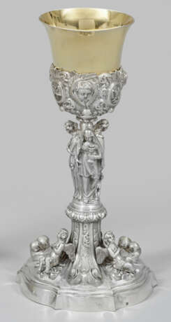 Abendmahlspokal mit den Arma Christi Silber, teilw… - photo 1