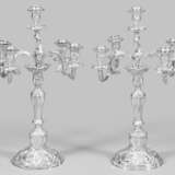 Paar Prunk-Girandolen im Barock-Stil Silber. 5-flg… - photo 1