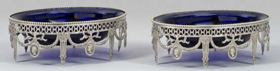 Paar Jardinieren im Louis XVI-Stil Silber und Glas… - photo 1