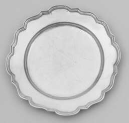 Kleiner Barock-Teller Silber. Runde Form. Vertieft…