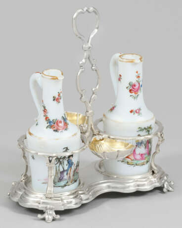 Augsburger Barock-Menage Silber. Auf ovalem Unters… - photo 1