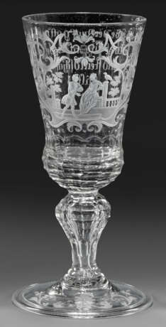 Sächsischer Barock-Pokal mit Liebespaar und Sinnsp… - photo 1