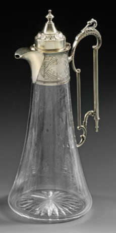 Dekorative Historismus-Schenkkanne Farbloses Glas … - фото 1