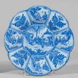 Frankfurter Buckelplatte mit Chinoiserien Fayence,… - photo 1