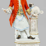Meissen Freimaurer-Figur mit Mops Vierseitig gesch… - photo 1