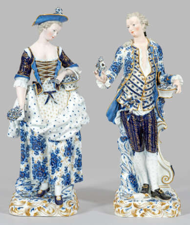 Paar außergewöhnlich große Gärtnerfiguren von Meis… - photo 1