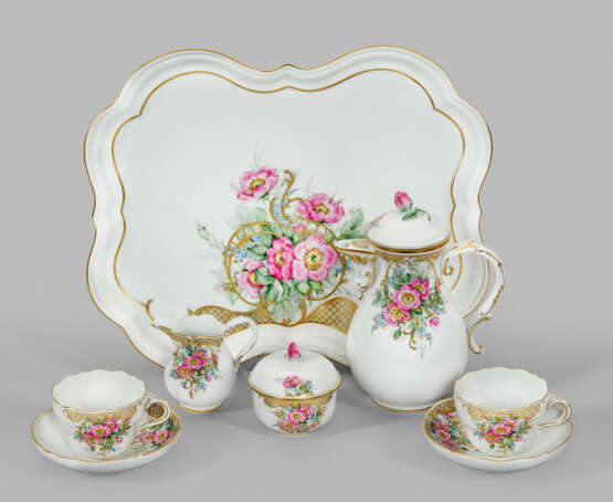 Prächtiges Meissen Tête-à-Tête mit Heckenrosen nac… - photo 1